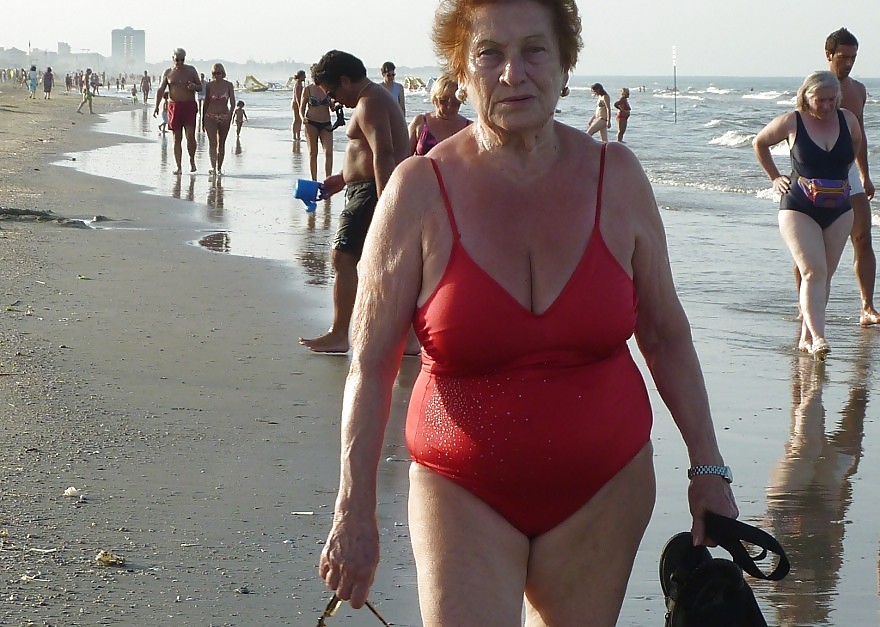 Granny on the beach #23637539