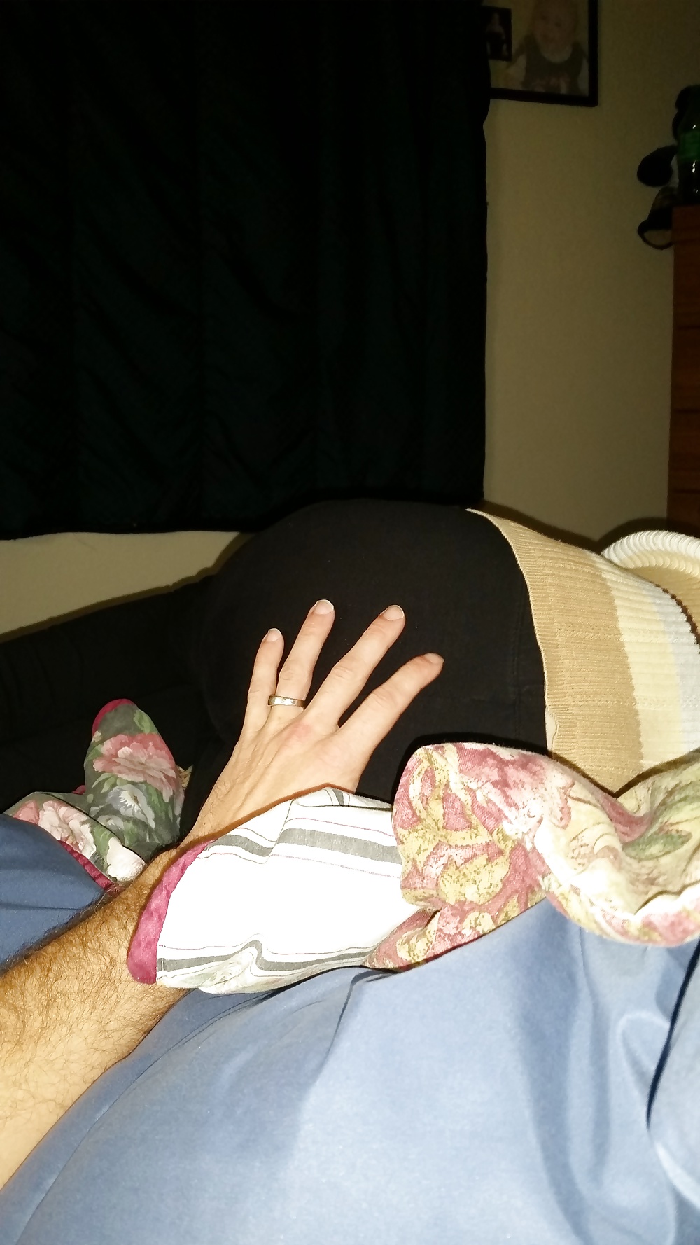 A Lil ass rubbing through my wife's leggings. #31894281