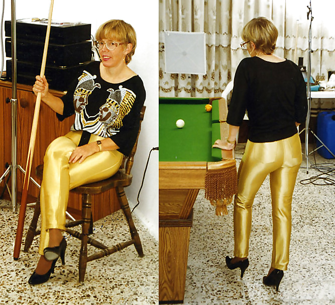 Pantaloni da discoteca in spandex oro
 #31580468