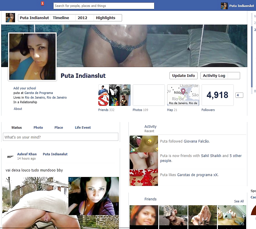 Peituda Safada 20 Indian Facebook Slut works Rio de Janeiro #24733301