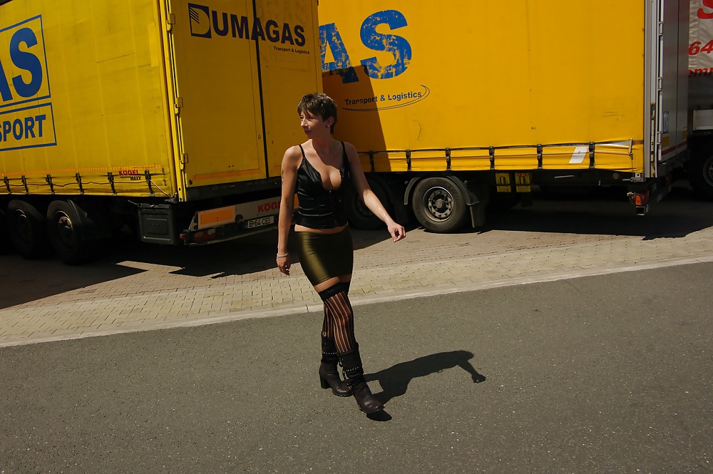 German milf outdoor in hooker dress :) #30614344
