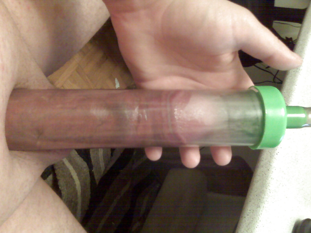 Pumpin with my home made penis pump!