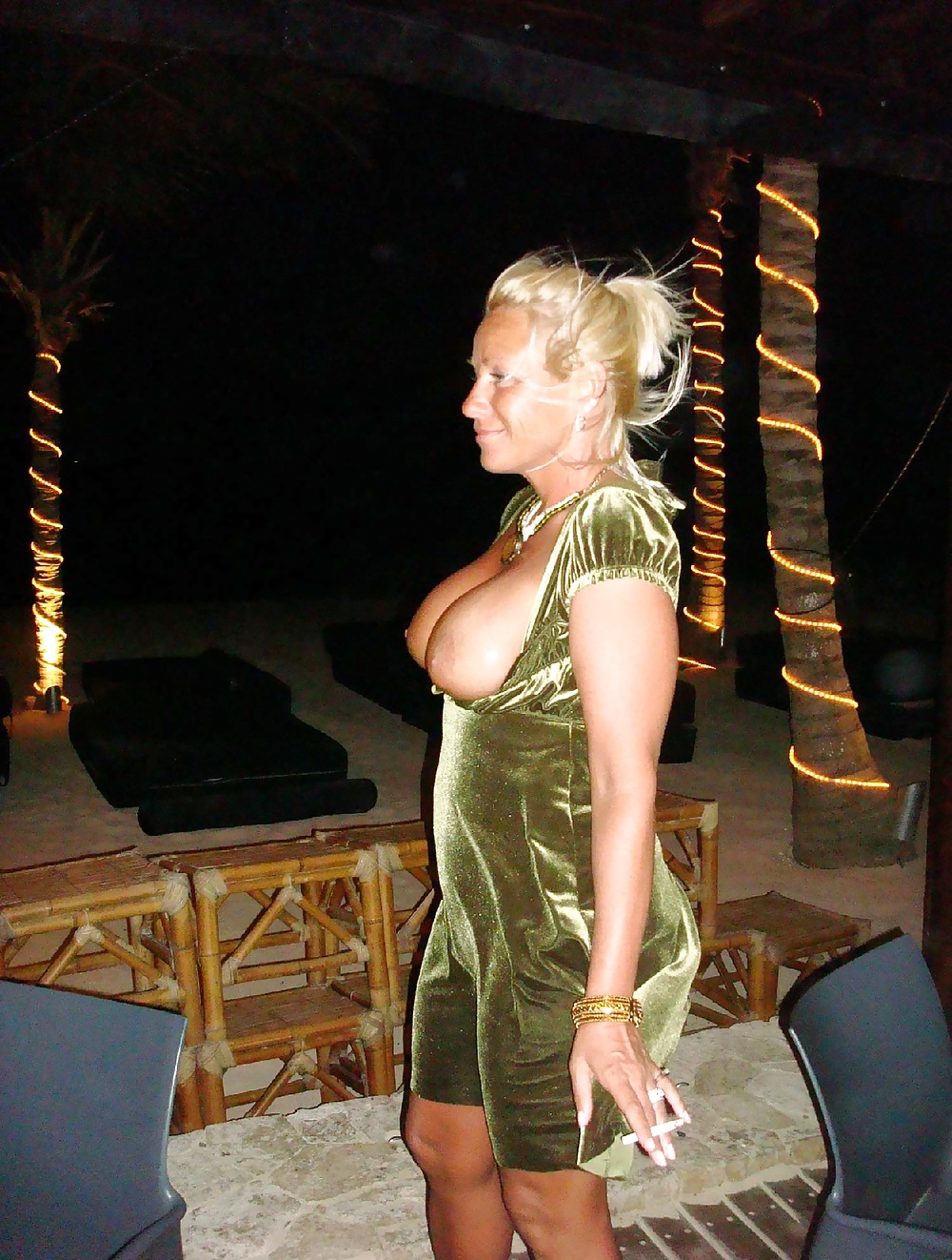 Nice blonde amateur mature with fake tits #37253742