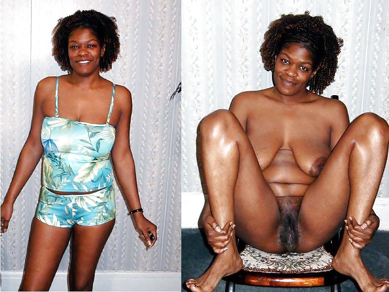 Clothed and Nude 3  Ebony Women  #33329752