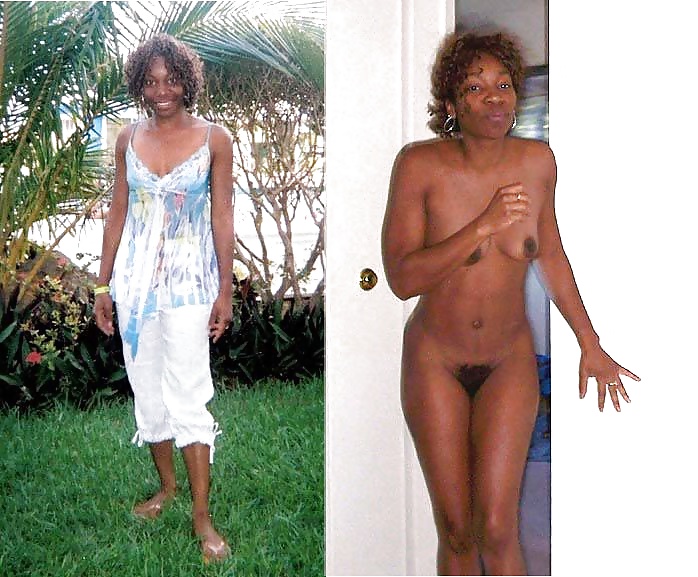 Clothed and Nude 3  Ebony Women  #33329756