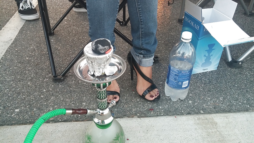 Sexy asian feet in heels with hookah
 #29891478