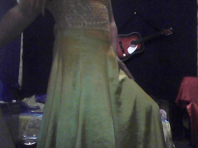 Yello satin dress #36838186