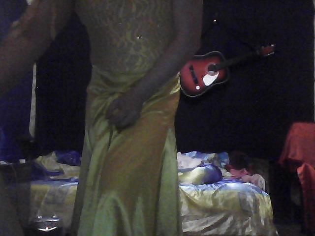 Yello satin dress #36838195