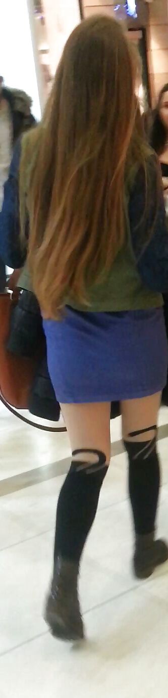 Spy sexy teens skirt and nylon romanian #39808029