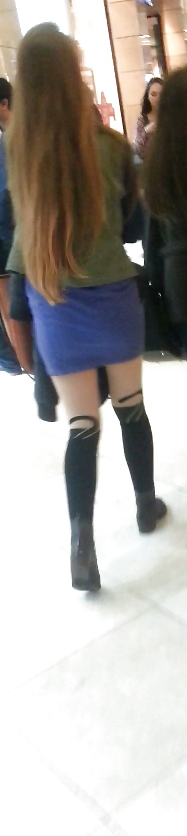 Spy sexy teens skirt and nylon romanian #39808035