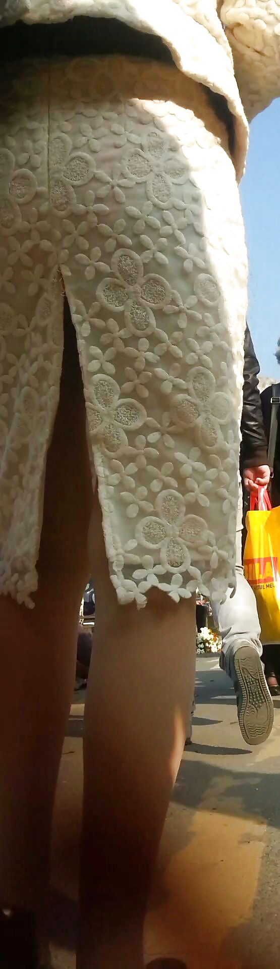 Spy sexy mature skirt and nylon romanian #31285105