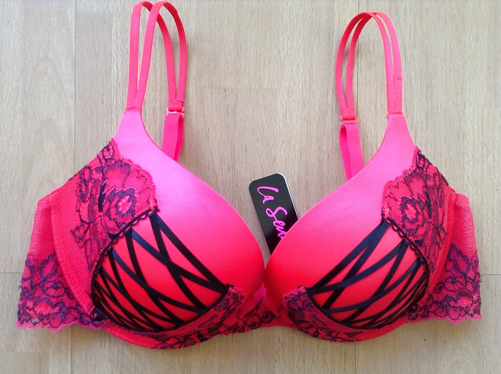 Red Lace Padded Pushup Bra #40120900