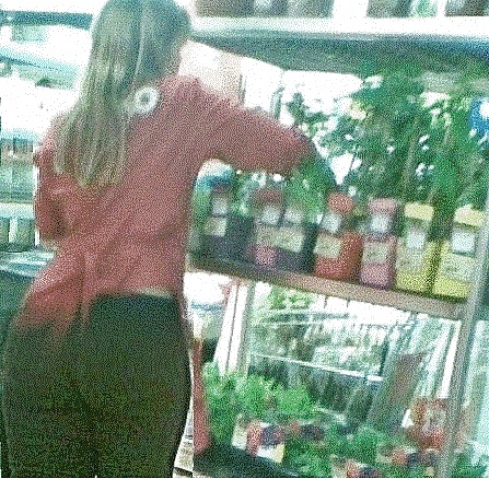 Sexy co-worker with big round ass in tight trousers,jeans #27911213