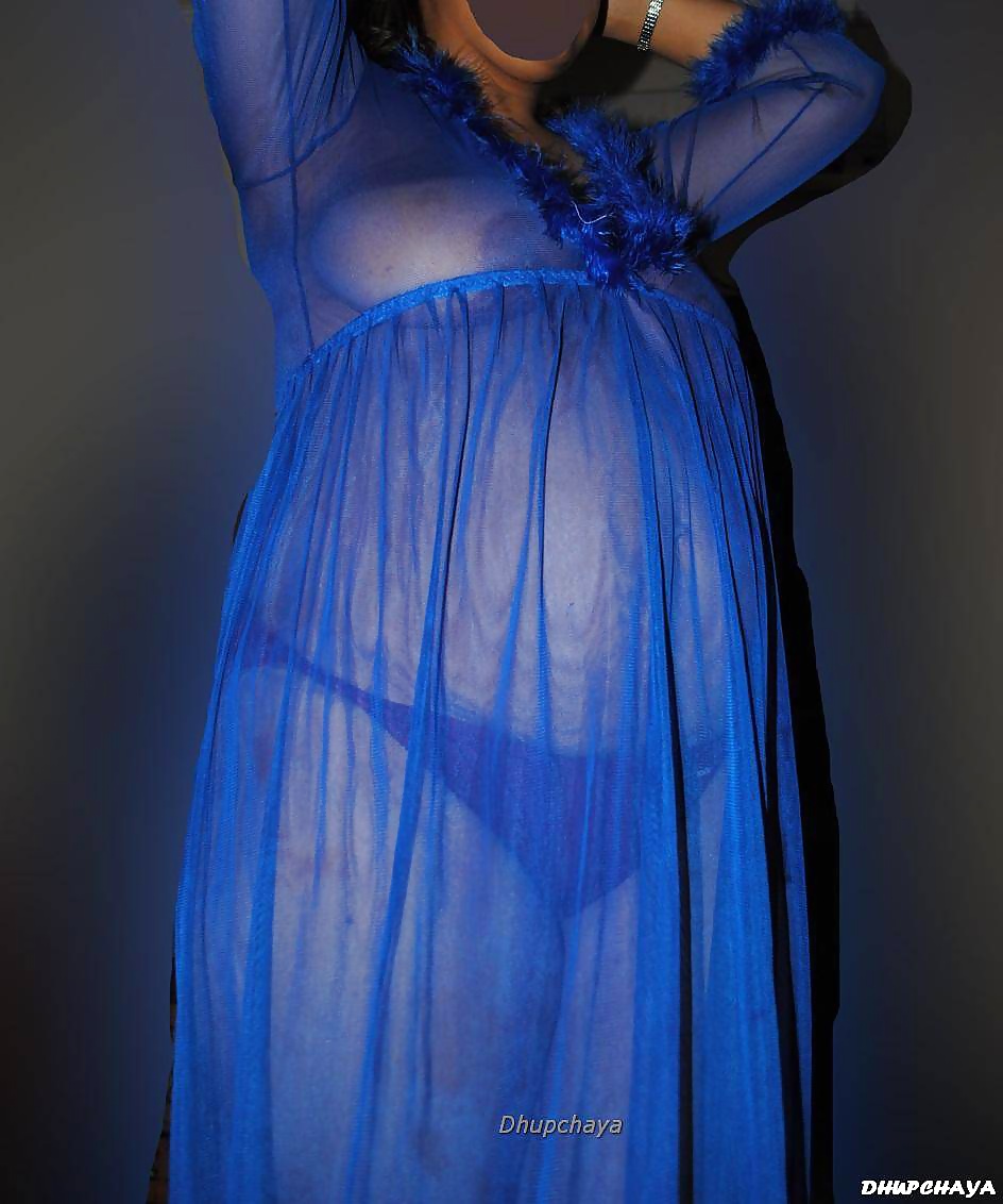 Blue Night Dress Wearing Desi girl #25371917