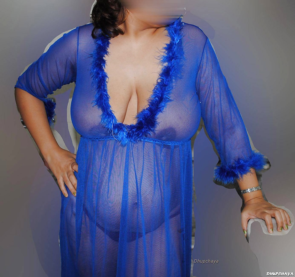 Blue Night Dress Wearing Desi girl #25371926