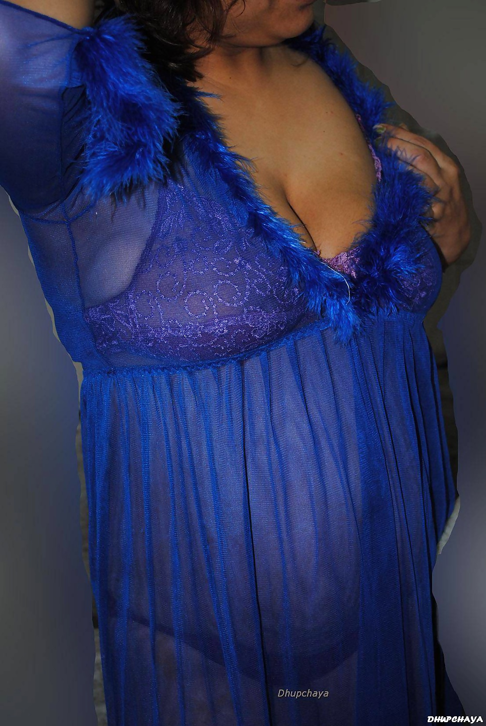 Blau Nachtkleid Desi Mädchen Tragen #25371933