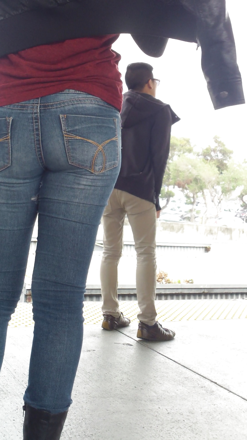 Sexy tight teen ass & butt in blue jeans #23556508