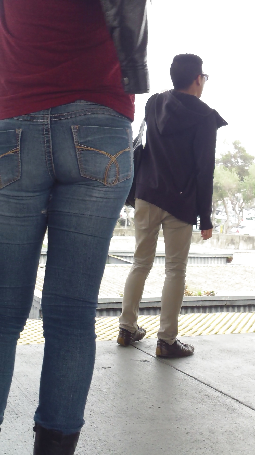 Sexy tight teen ass & butt in blue jeans #23556527