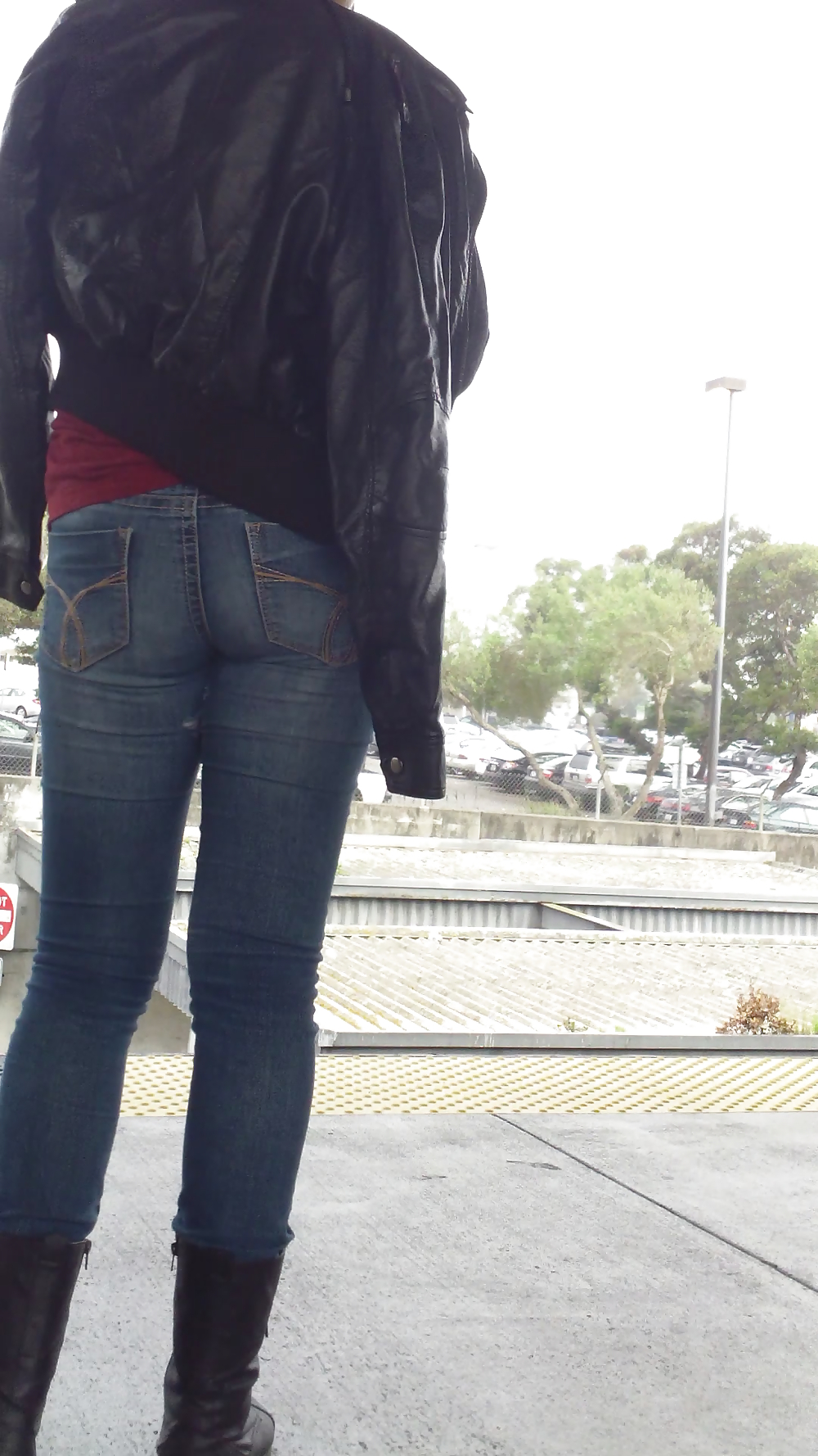 Sexy tight teen ass & butt in blue jeans #23556596