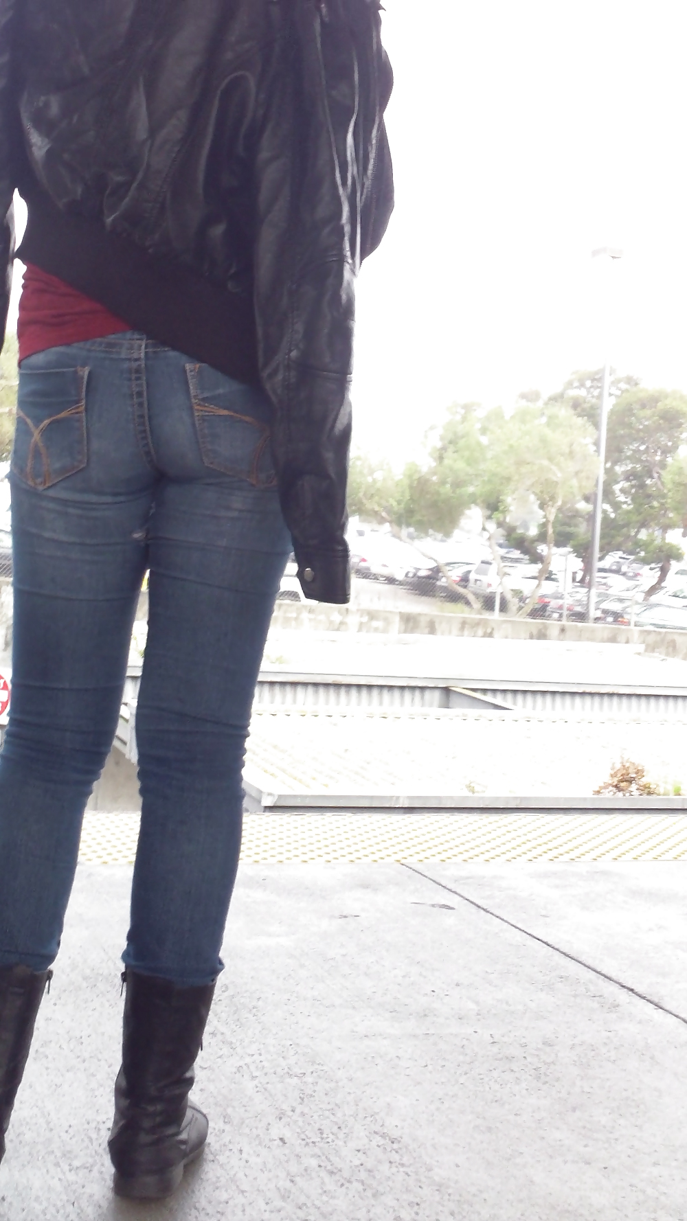Sexy tight teen ass & butt in blue jeans #23556840