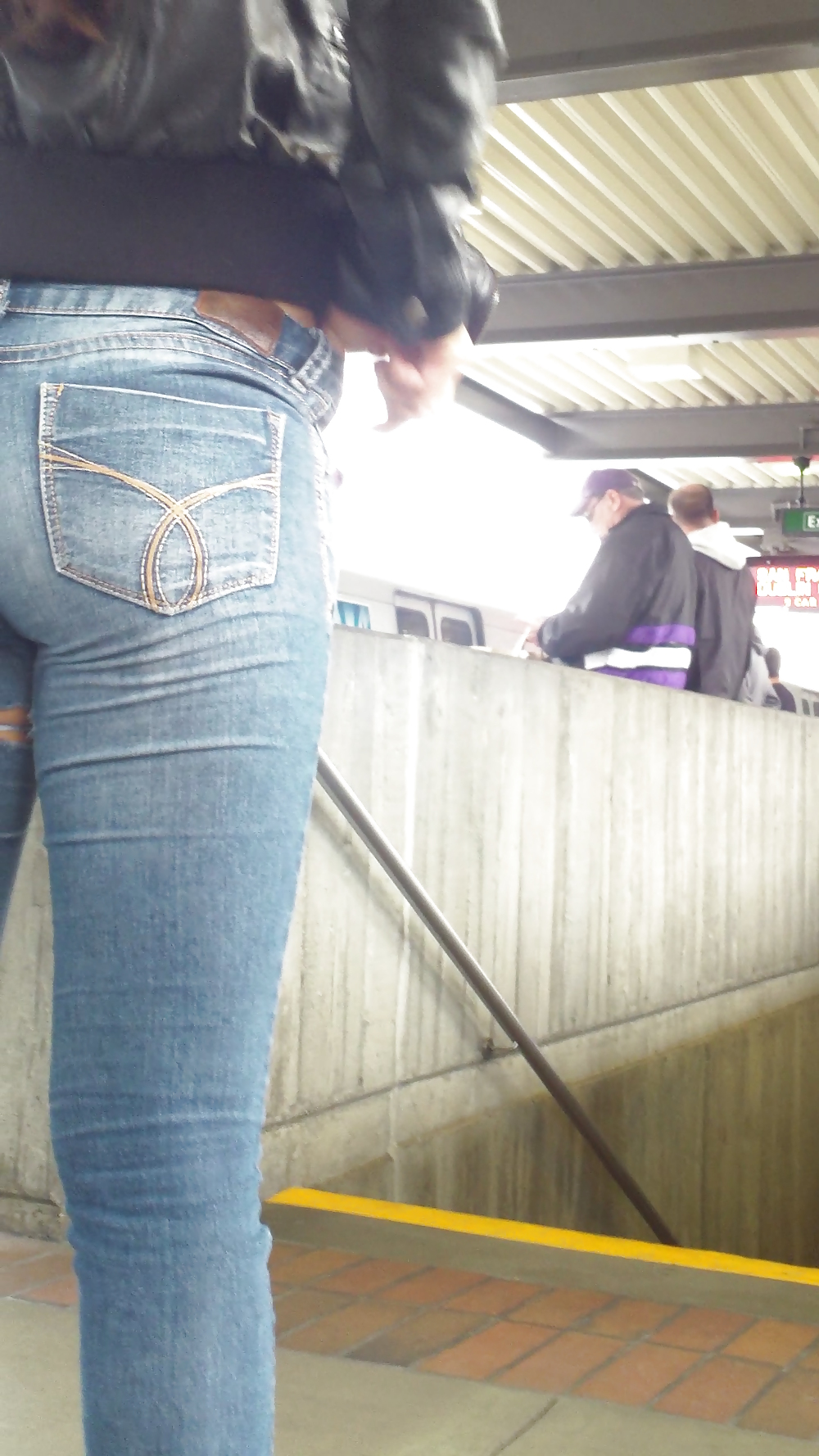 Sexy tight teen ass & butt in blue jeans #23556956