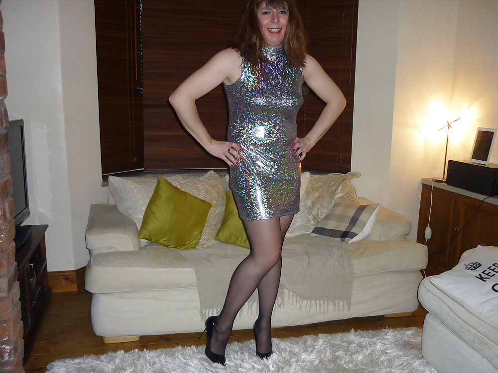 Shiney silver dress #23883292