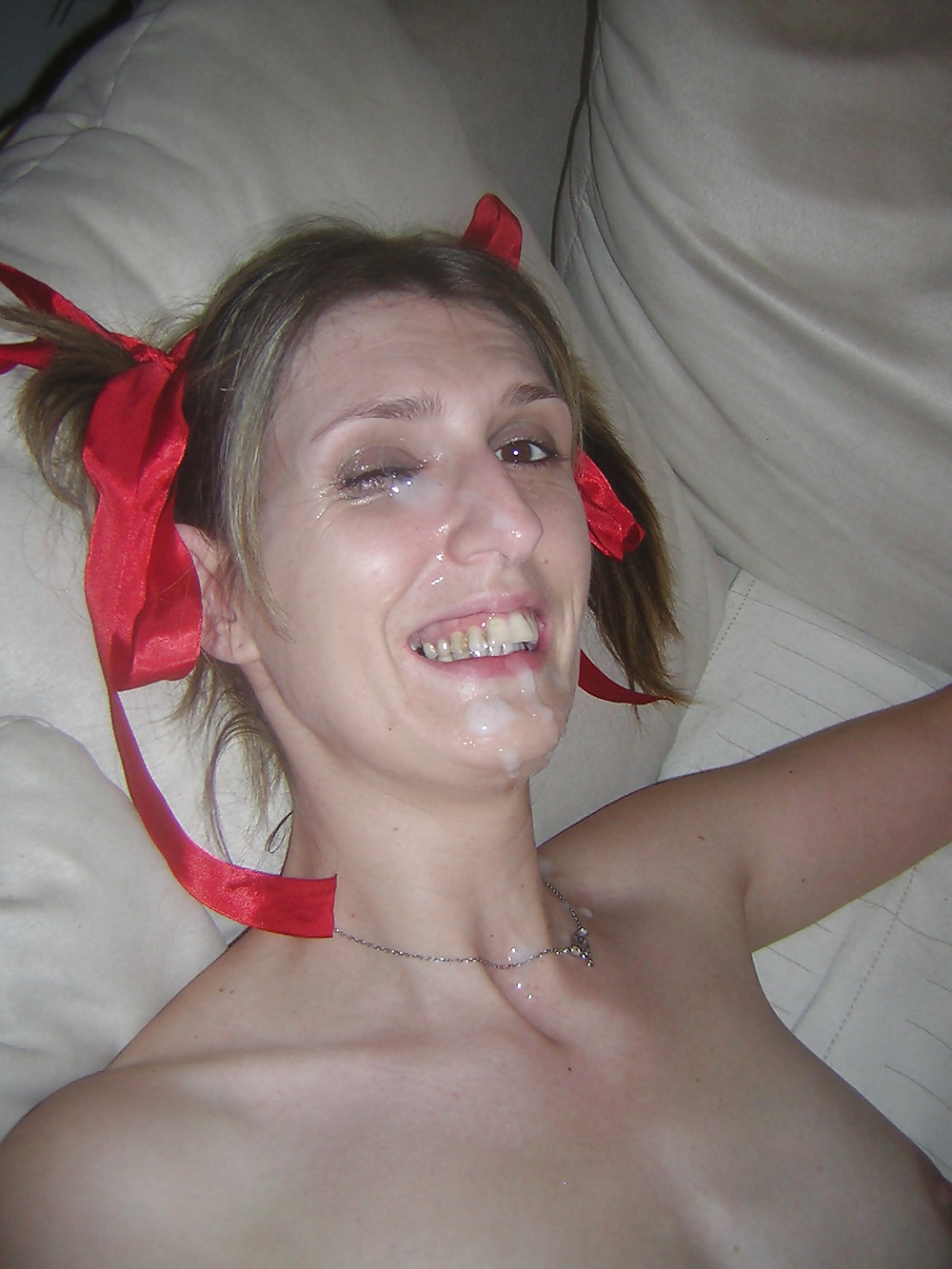 Aline french amateur take facial for christmas #24134373