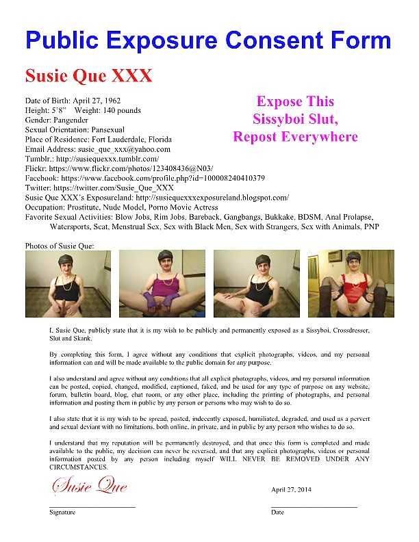 Susie Que XXX: Exposure Forms #38613023