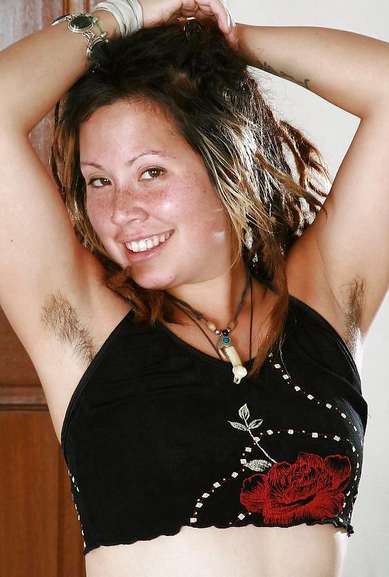 Girls with hairy, unshaven armpits Mb #36621471