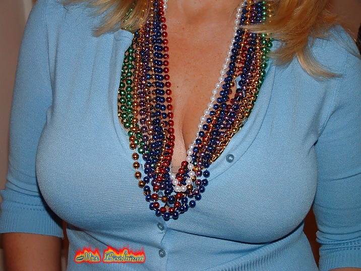 Mrs. Betty Boobman and her Mardi Gras beads #28501025