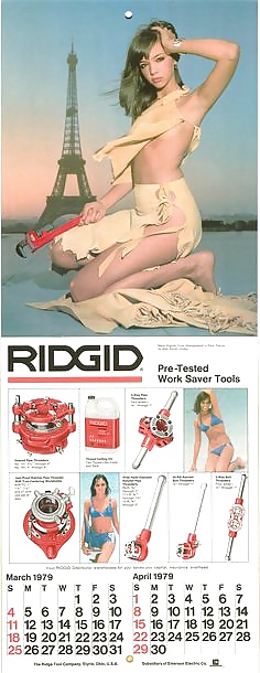 Vintage Ridgid Kalender Mädchen #27755079