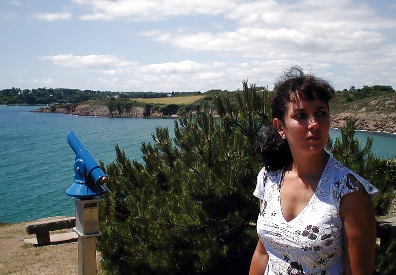 Französisch Nadine Auf Einem Strand Der Bretagne 2003 Blinkt #24663414