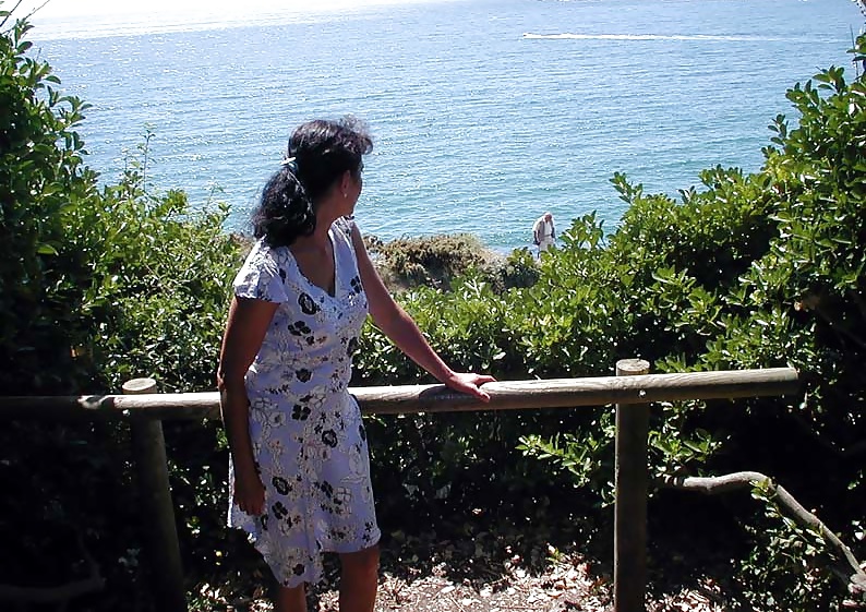 FRENCH NADINE flashing on a Brittany beach 2003 #24663446