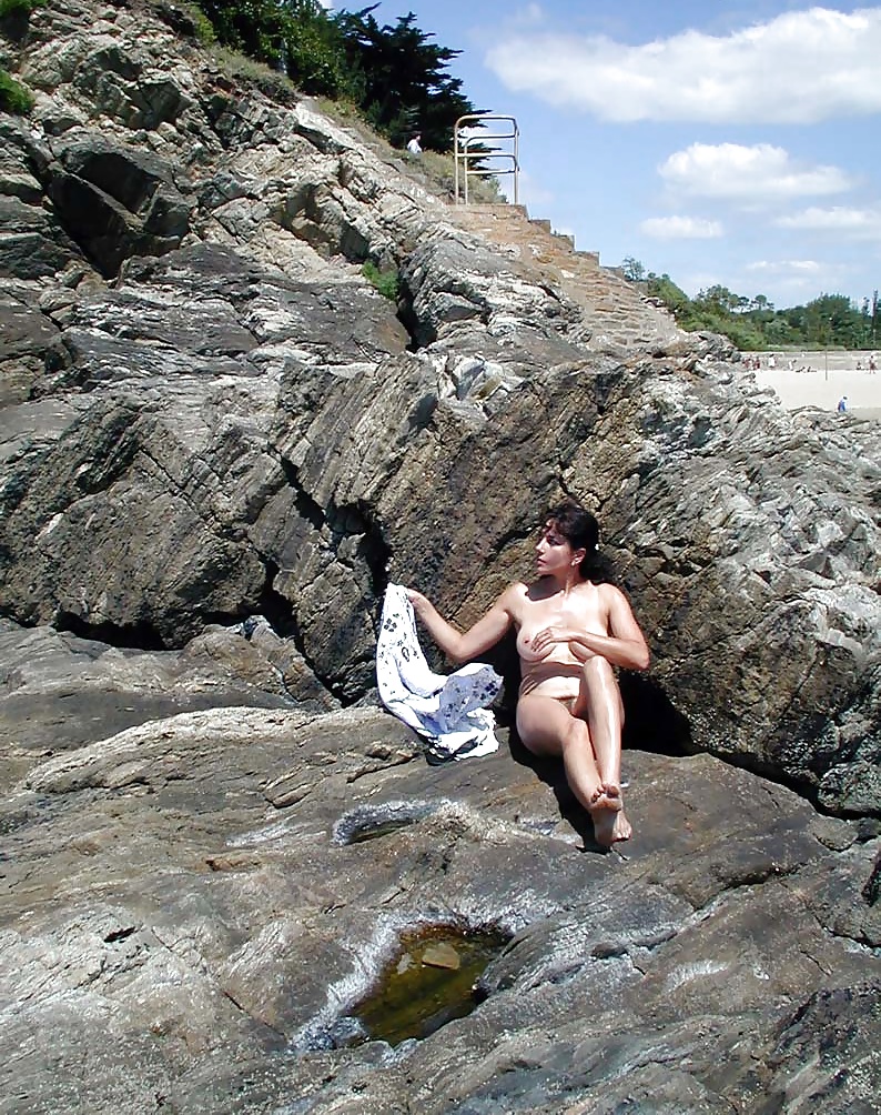 ブリタニービーチでフラッシュするフレンチナディーン 2003年
 #24663662