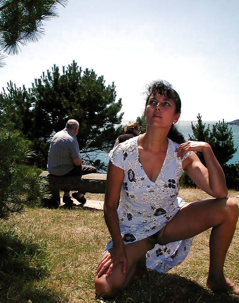 FRENCH NADINE flashing on a Brittany beach 2003 #24663708