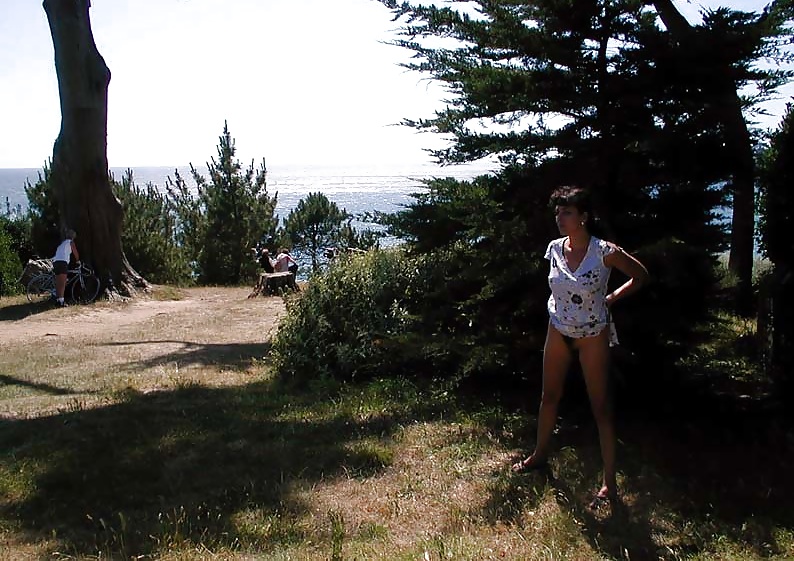 FRENCH NADINE flashing on a Brittany beach 2003 #24663817