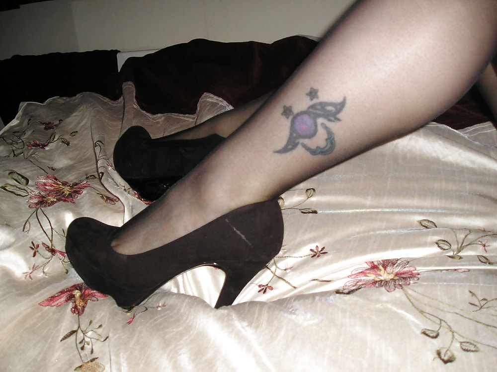 My girlfriend posing in seamed black tights #25491560