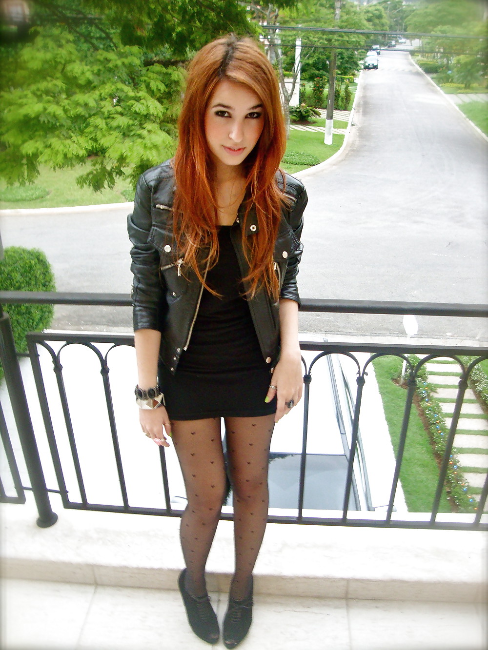 Hot teen redhead hipster in tights pantyhose #25309496