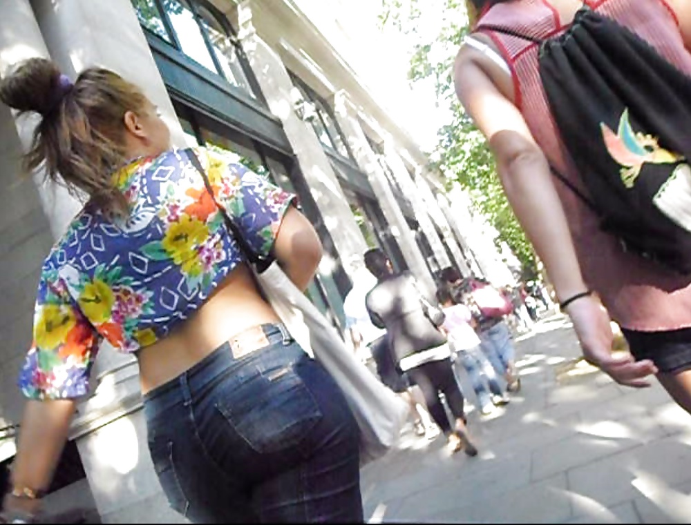 PAWG redhead in tight jeans on the street #34648422