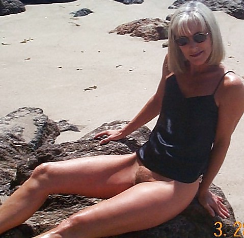 Sexy Mature Anne in a Beach Lingerie Show #28869061