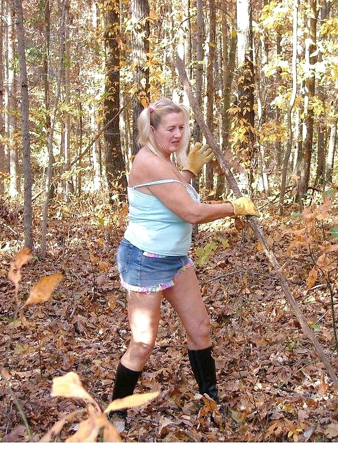 Horny granny in the woods #37697580