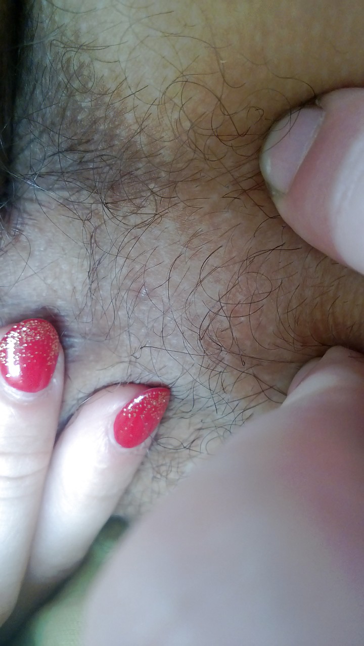 Small spot on wife hairy ass #26289334