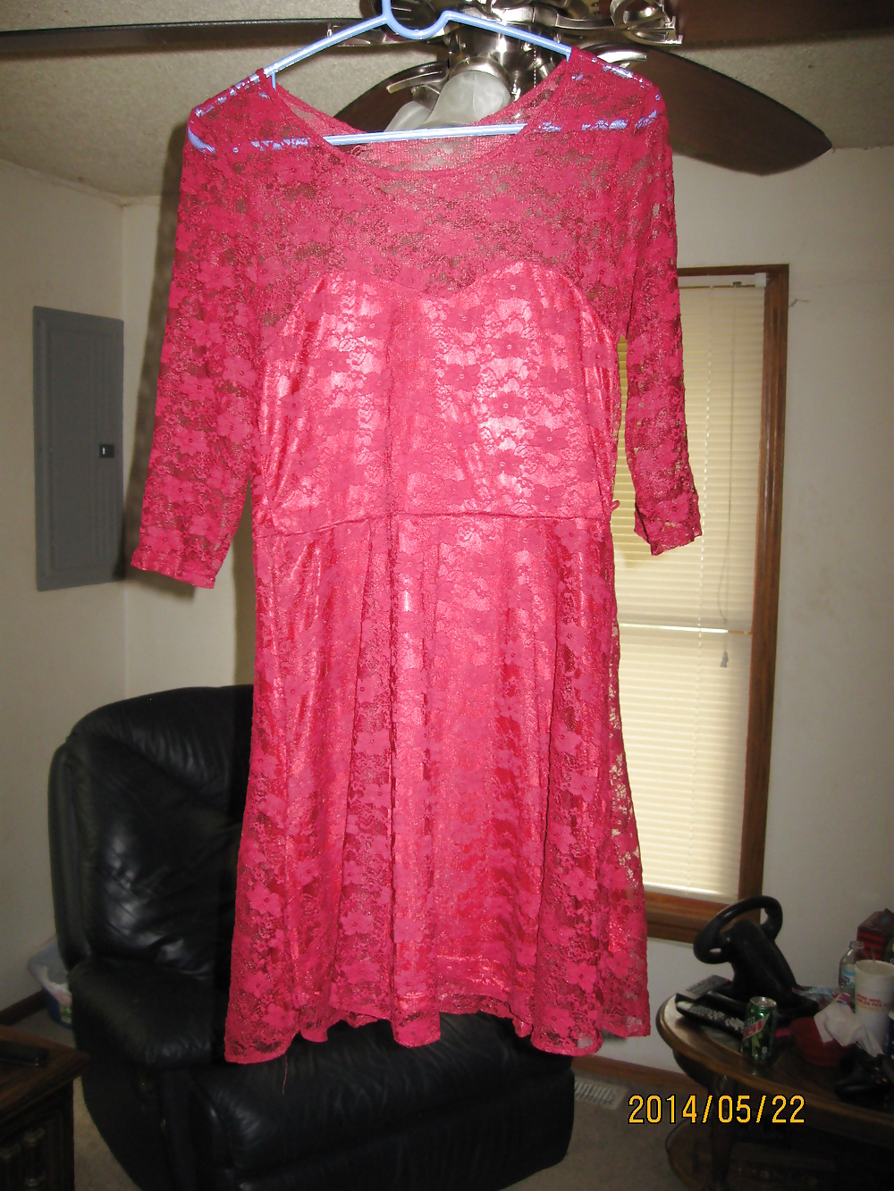Red lace dress #28878944