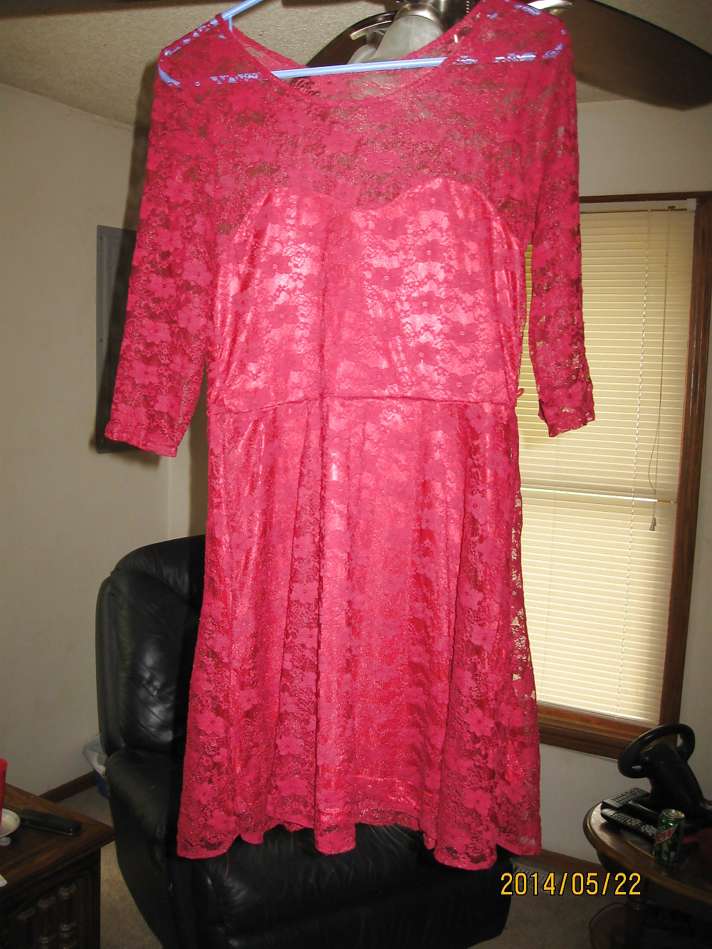 Red lace dress #28878954