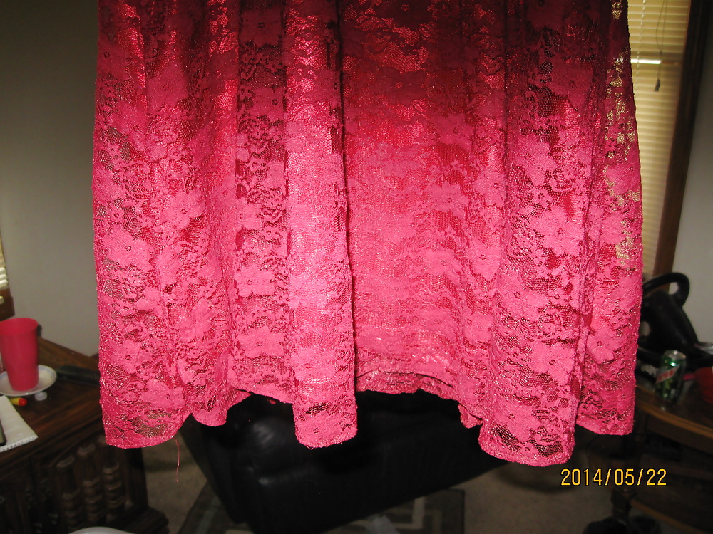 Red lace dress #28878959