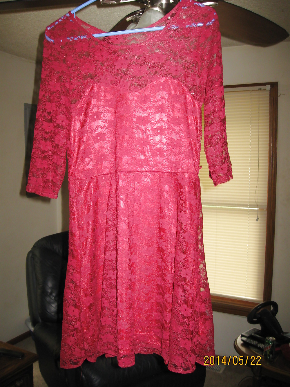 Red lace dress #28878971