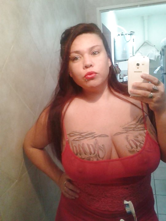 Sexy BBW tatooed with huge boobs from Argentina part 2 #33034700