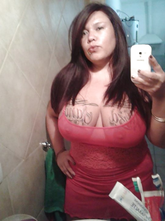 Sexy BBW tatooed with huge boobs from Argentina part 2 #33034748