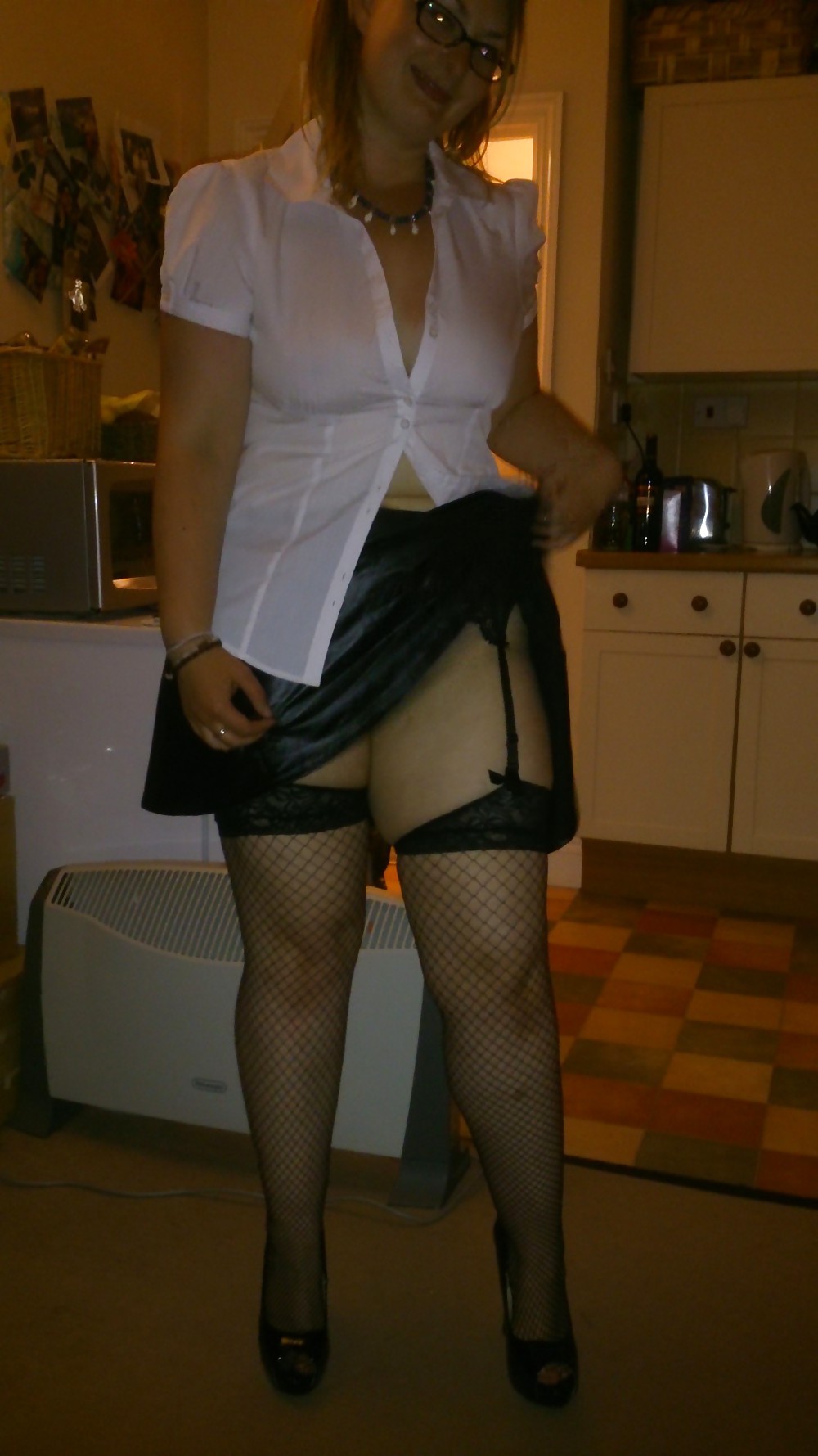 Chubby amateur Schoolgirl outfit GF #37634874