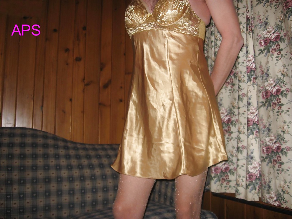 Gold Babydoll with Glitter Pantyhose #26427444